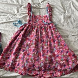 Pink Chicken Dress Size 5 girls pink blue multi sundress
